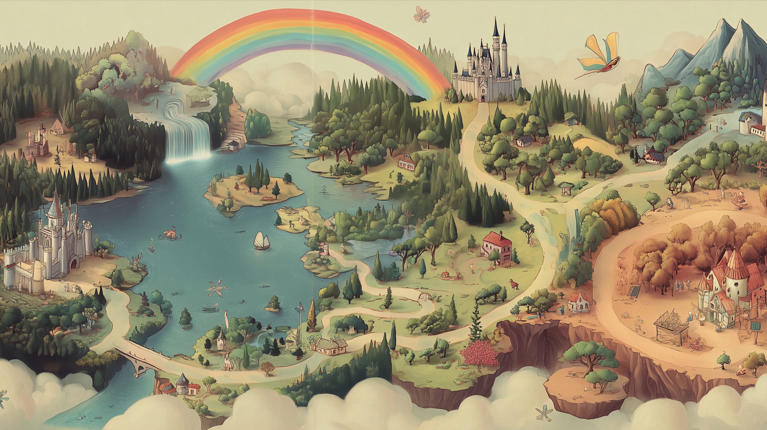 Die Welt von Dentonia Landkarte